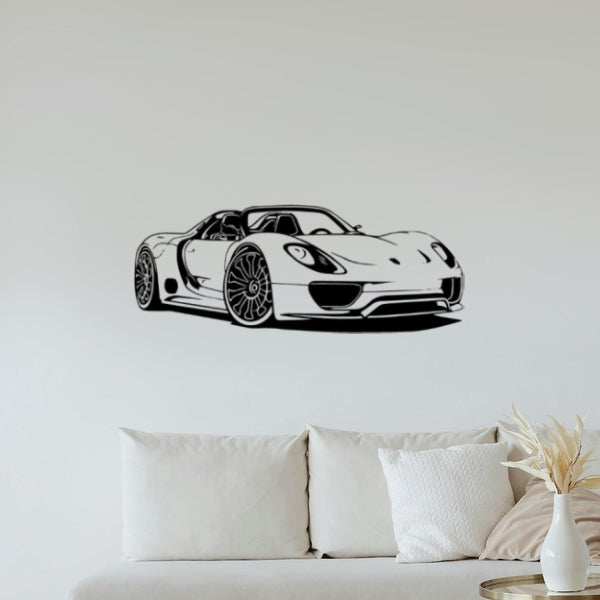 Porsche 918 Spyder Angle Silhouette Sticker