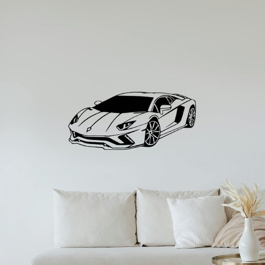 Lamborghini Aventador Angle Silhouette Sticker