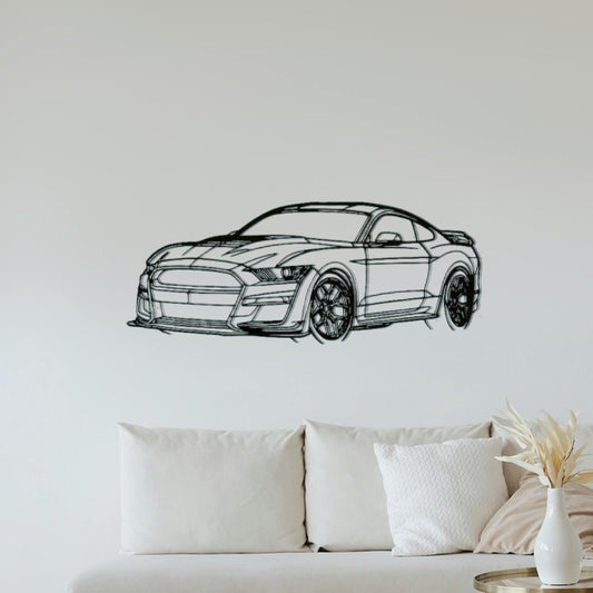 Ford Mustang Shelby GT500 Angle Silhouette Sticker