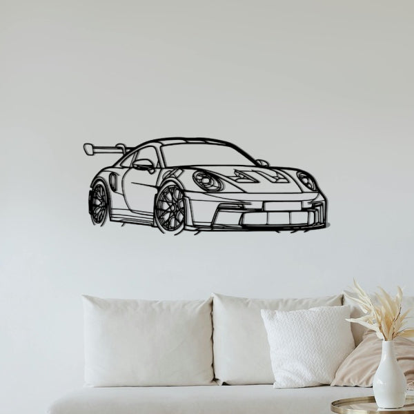Porsche GT3 RS Angle Silhouette Metal