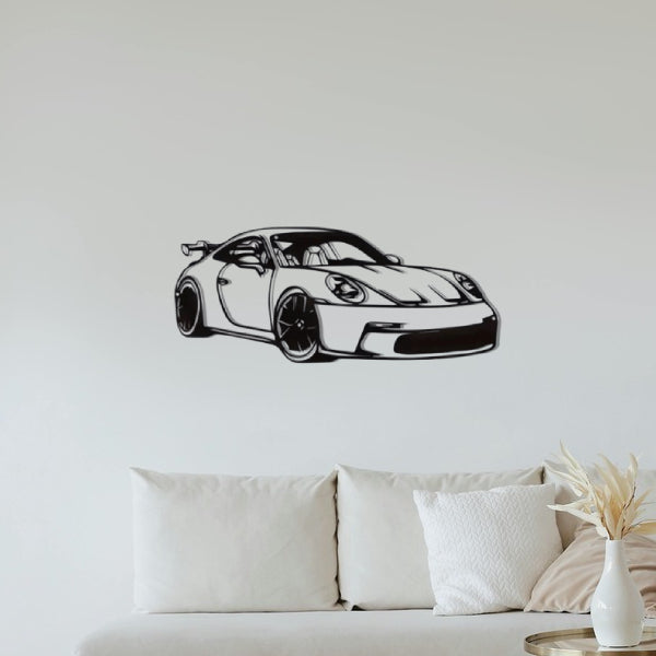 Porsche GT3 Angle Silhouette Metal