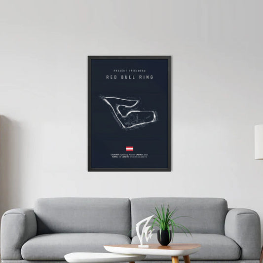 Red Bull Ring F1 Circuit Blue Poster