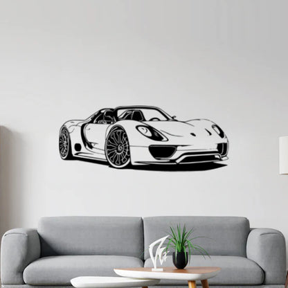 Porsche 918 Spyder Angle Silhouette Sticker