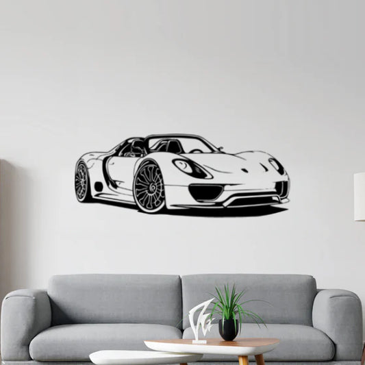 Porsche 918 Spyder Angle Silhouette Sticker