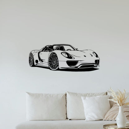 Porsche 918 Spyder Angle Silhouette Sticker