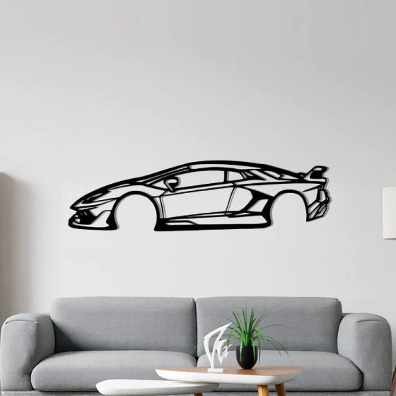 Lamborghini Aventador Classic Silhouette Metal
