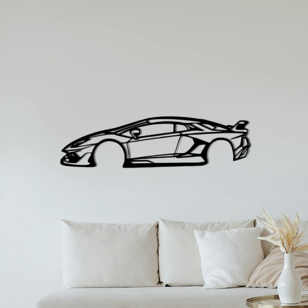 Lamborghini Aventador Classic Silhouette Metal