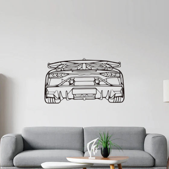 Lamborghini Aventador Rear Silhouette Sticker