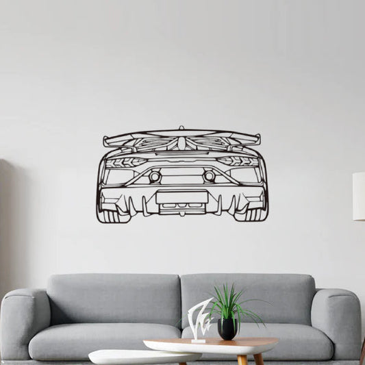Lamborghini Aventador Rear Silhouette Sticker