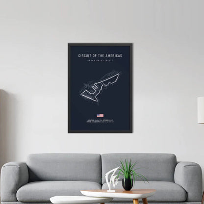 Circuit Of The Americas F1 Circuit Blue Poster