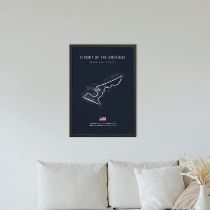 Circuit Of The Americas F1 Circuit Blue Poster