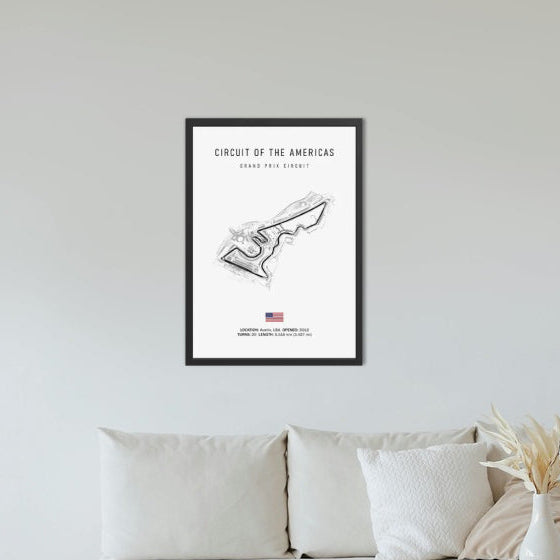 Circuit Of The Americas F1 Circuit White Poster