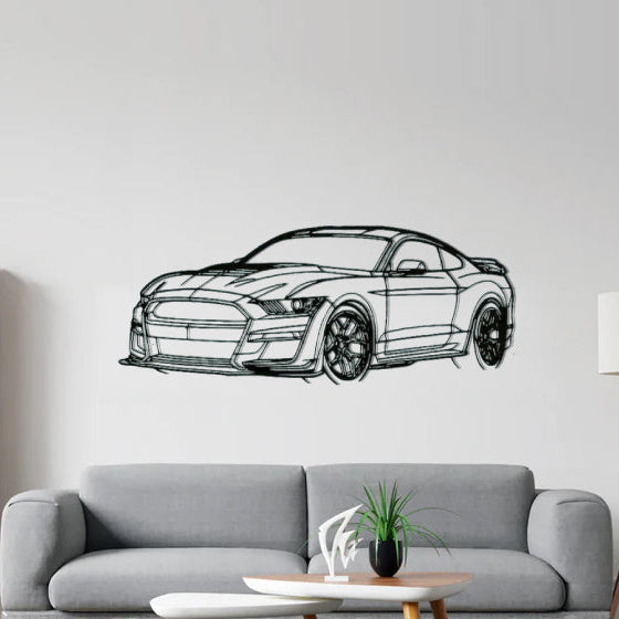 Ford Mustang Shelby GT500 Angle Silhouette Sticker