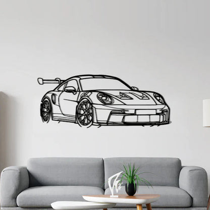 Porsche GT3 RS Angle Silhouette Metal