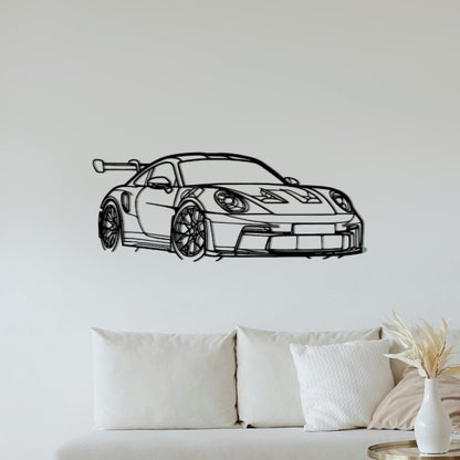 Porsche GT3 RS Angle Silhouette Metal