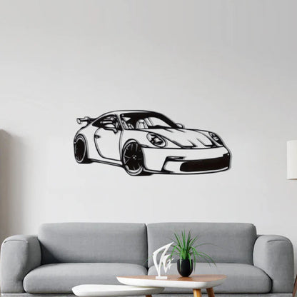 Porsche GT3 Angle Silhouette Metal