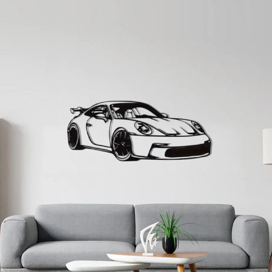 Porsche GT3 Angle Silhouette Metal