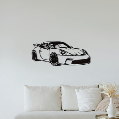 Porsche GT3 Angle Silhouette Metal