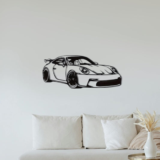 Porsche GT3 Angle Silhouette Metal