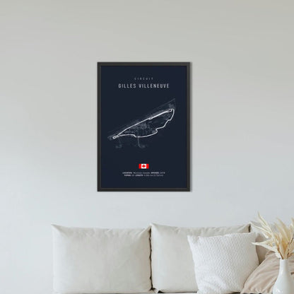 Gilles Villeneuve F1 Circuit Blue Poster