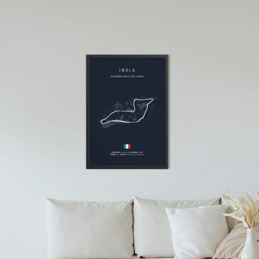 Imola F1 Circuit Blue Poster