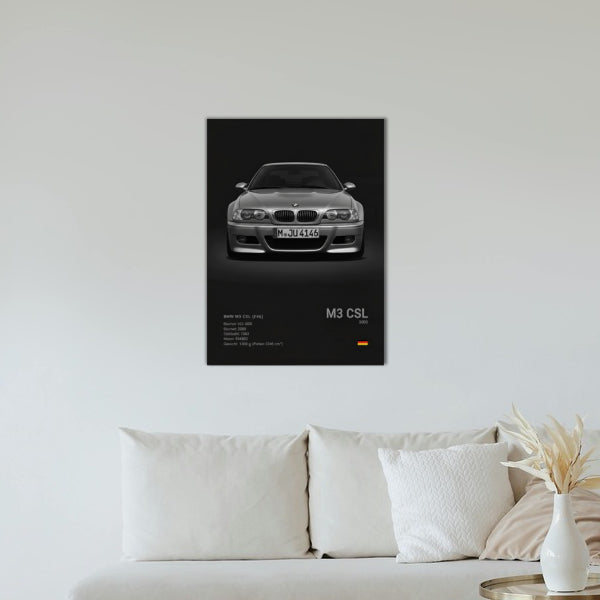BMW E46 M3 CSL Concept Poster