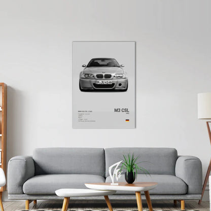 BMW E46 M3 CSL Concept Poster