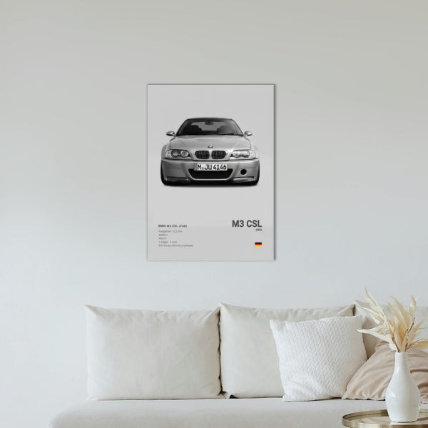 BMW E46 M3 CSL Concept Poster