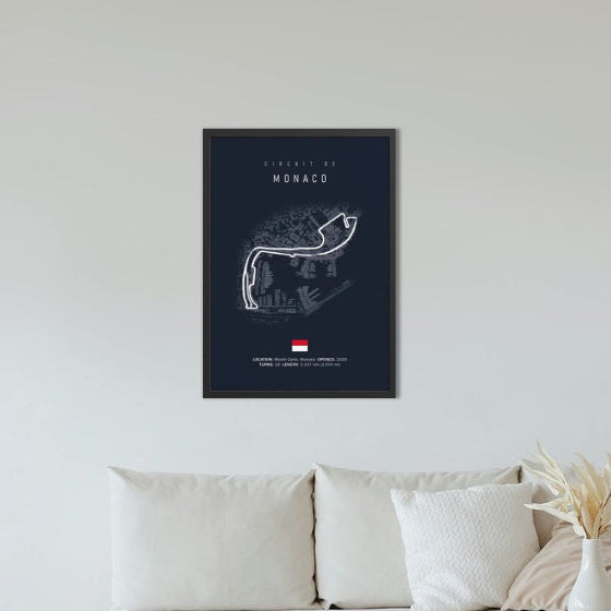 Monaco F1 Circuit Blue Poster