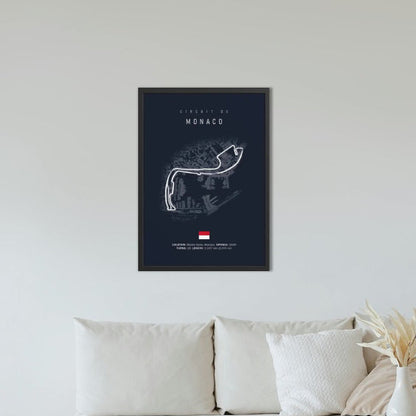 Monaco F1 Circuit Blue Poster