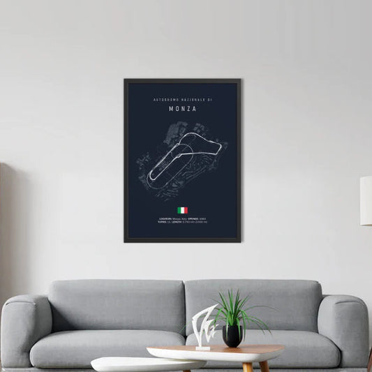 Monza F1 Circuit Blue Poster