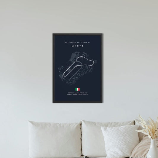 Monza F1 Circuit Blue Poster