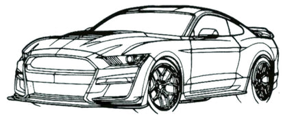 Ford Mustang Shelby GT500 Angle Silhouette Sticker