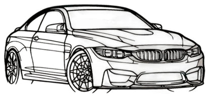 BMW M4 Angle Silhouette Sticker