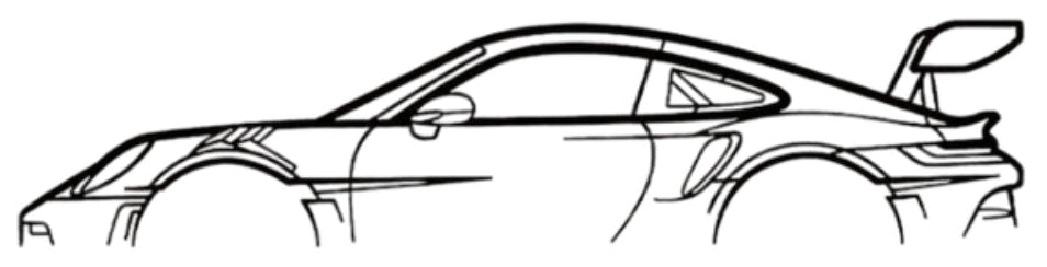 Porsche GT3 RS Classic Silhouette Sticker