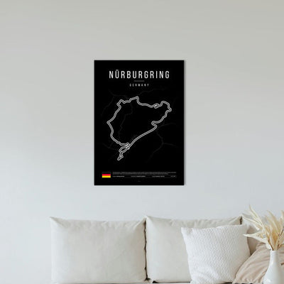 Nürburgring F1 Circuit Black Poster