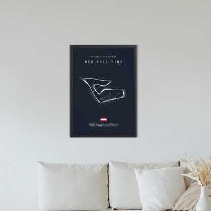 Red Bull Ring F1 Circuit Blue Poster