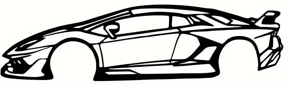 Lamborghini Aventador Classic Silhouette Metal