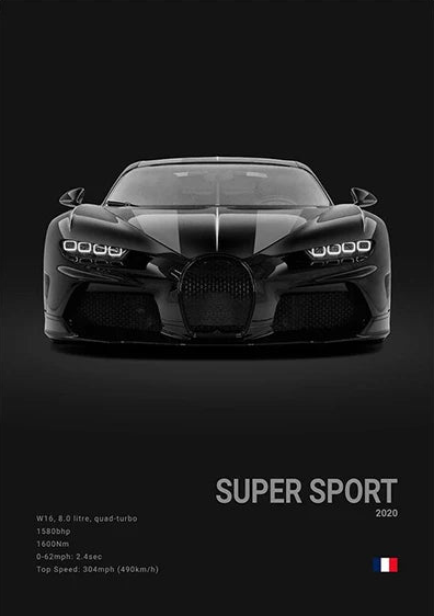 Bugatti Chiron Super Sport Concept Poster