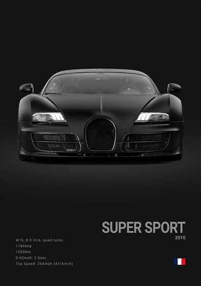 Bugatti Veyron Super Sport Concept Poster