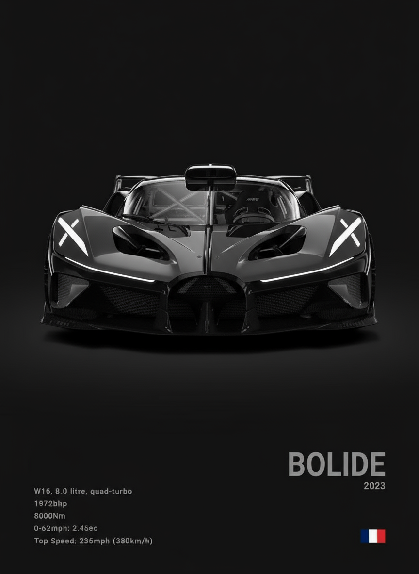 Bugatti Bolide Concept Poster