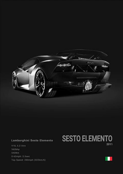 Lamborghini Sesto Elemento Concept Poster