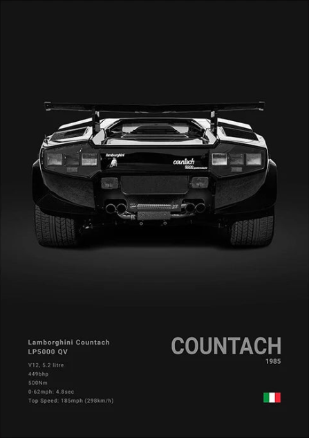 Lamborghini Countach 1985 Concept Poster