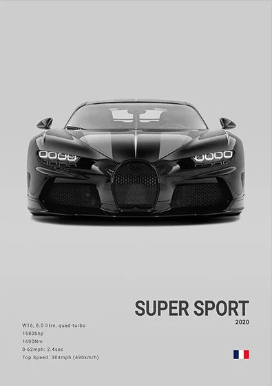 Bugatti Chiron Super Sport Concept Poster