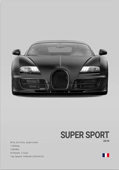 Bugatti Veyron Super Sport Concept Poster