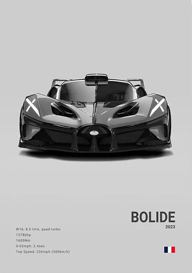 Bugatti Bolide Concept Poster