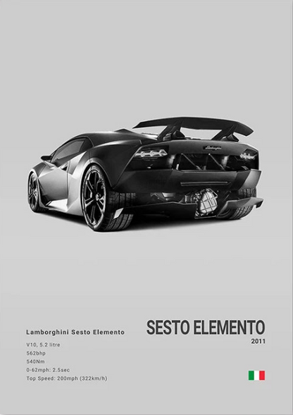Lamborghini Sesto Elemento Concept Poster