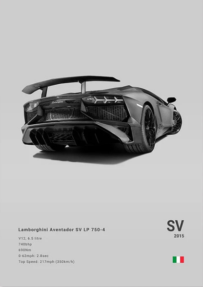 Lamborghini Aventador SV Concept Poster