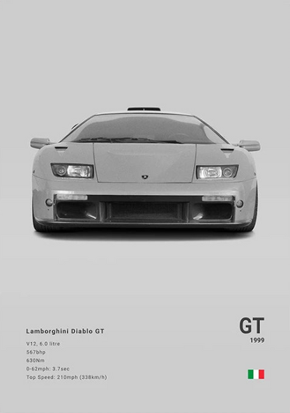 Lamborghini Diablo GT Concept Poster