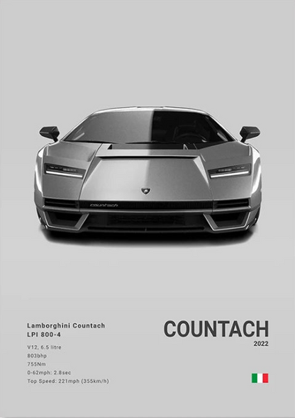 Lamborghini Countach LPI 800-4 Concept Poster